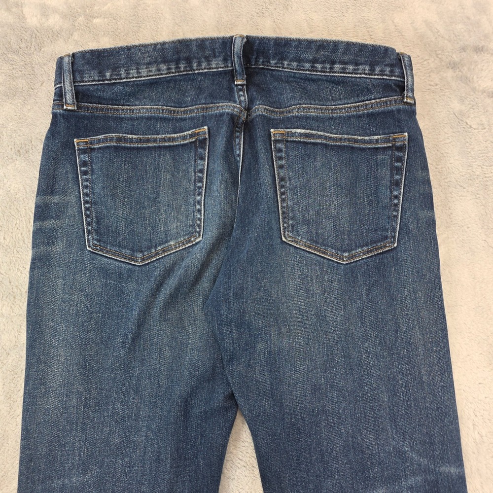 Uniqlo Men 33 Blue Jeans Slim‎ Straight Leg Low Rise Kaihara Denim - Picture 12 of 12